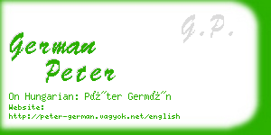 german peter business card